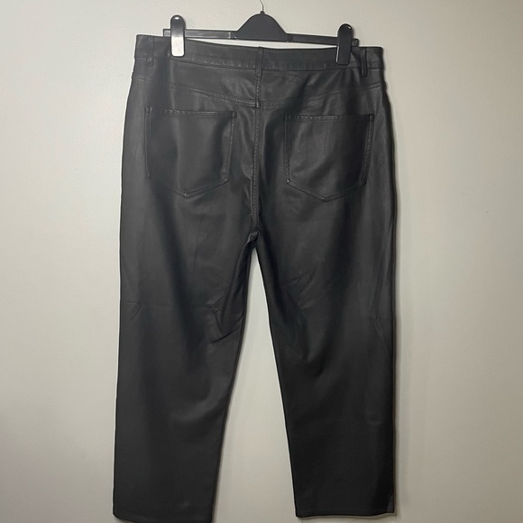 ASOS Black Faux Leather Pants Size 14 - Picture 2 of 5